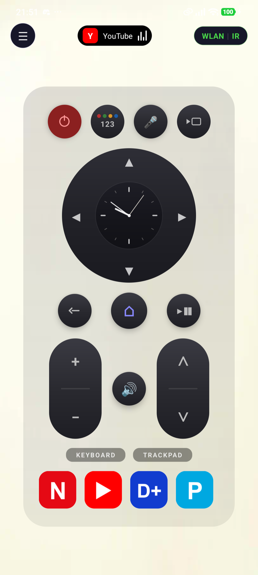 NirooRemote clean light ambient mode